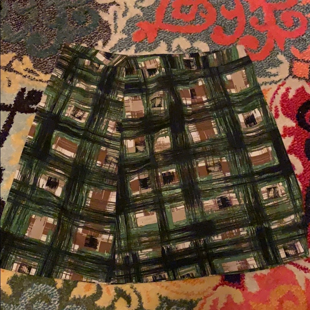Lane Bryant plaid skirt knee length
